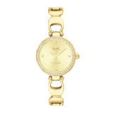 Coach Park Diamonds Silver Dial Gold Steel Strap Watch for Women - 14503171