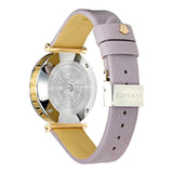 Versace V-Twist Quartz Purple Dial Purple Leather Strap Watch for Women - VELS00219