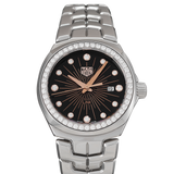 Tag Heuer Link Quartz Black Dial Silver Steel Strap Watch for Women - WBC131F.BA0649