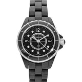 Chanel J12 Diamonds Black Dial Black Steel Strap Watch for Women - J12 H2569