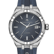 Maurice Lacroix Aikon Automatic Date Blue Dial Blue Silicone Strap Watch For Men - AI6008-SS000-430-4