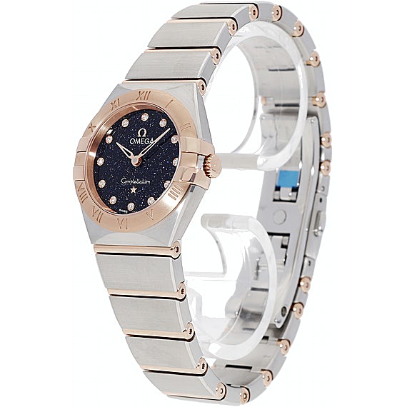 Omega Constellation Quartz Diamonds Blue Dial Two Tone Steel Strap Watch for Women - 131.20.25.60.53.002