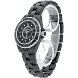 Chanel J12 Diamonds Black Dial Black Steel Strap Watch for Women - J12 H2569