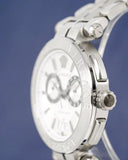 Versace Aion Chronograph Quartz White Dial Silver Steel Strap Watch for Men - VBR040017