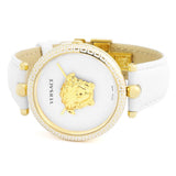 Versace Palazzo Empire White Dial White Leather Strap Watch for Women - VCO040017