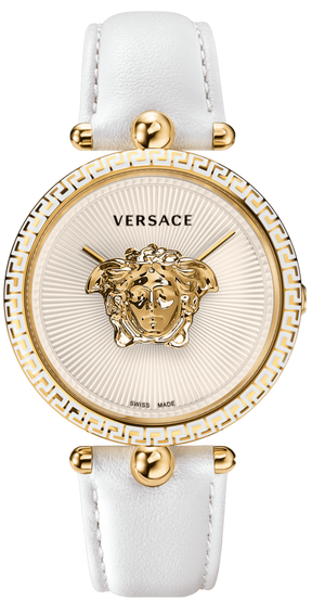 Versace Palazzo Empire White Dial White Leather Strap Watch for Women - VCO040017