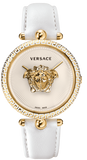 Versace Palazzo Empire White Dial White Leather Strap Watch for Women - VCO040017