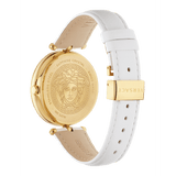 Versace Palazzo Empire White Dial White Leather Strap Watch for Women - VCO040017