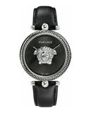 Versace Palazzo Empire Black Dial Black Leather Strap Watch for Women - VCO060017