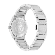 Versace V-Auria Quartz Turquoise Dial Silver Steel Strap Watch for Women - VE0F00225
