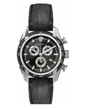 Versace V Ray Chronograph Quartz Black Dial Black Leather Strap Watch For Men - VE2I00121