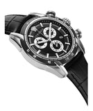 Versace V Ray Chronograph Quartz Black Dial Black Leather Strap Watch For Men - VE2I00121