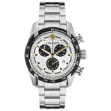 Versace V-Ray Chronograph Quartz Silver Dial Silver Steel Strap Watch For Men - VE2I00321