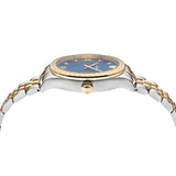 Versace Hellenyium Quartz Blue Dial Two Tone Steel Strap Watch for Men - VEVK00520