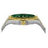 Versace Hellenyium Quartz Green Dial Two Tone Steel Strap Watch For Men - VE3A00720