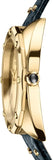 Versace Shadov Quartz Gold Dial Black Leather Strap Watch for Women - VEBM00318