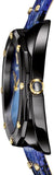 Versace Shadov Quartz Black Dial Blue Leather Strap Watch for Men - VEBM00418