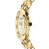 Versace V-Flare Quartz Silver Dial Gold Steel Strap Watch for Women - VEBN00718