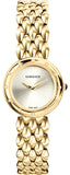 Versace V-Flare Quartz Silver Dial Gold Steel Strap Watch for Women - VEBN00818