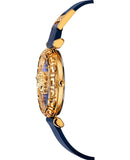 Versace Palazzo Empire Greca Quartz Blue Dial Blue Leather Strap Watch for Women - VEDV00219