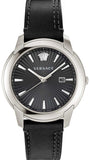 Versace V Urban Black Dial Black Leather Strap Watch for Men - VELQ00119