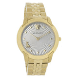 Versace Audrey Quartz Grey Dial Gold Steel Strap Watch for Women - VELR00719