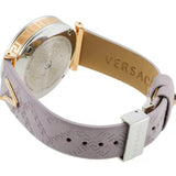 Versace V-Twist Quartz Purple Dial Purple Leather Strap Watch for Women - VELS00219