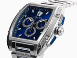 Versace Dominus Chronograph Blue Dial Silver Steel Strap Watch For Men - VE6H00423