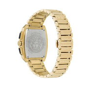 Versace Dominus Chronograph Black Dial Gold Steel Strap Watch For Men - VE6H00523