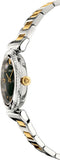 Versace V-Motif Black Dial Two Tone Steel Strap Watch for Women - VERE00518