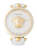 Versace Palazzo Empire White Dial White Leather Strap Watch for Women - VCO040017