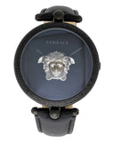 Versace Palazzo Empire Black Dial Black Leather Strap Watch for Women - VCO050017