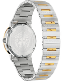 Versace Greca Silver Dial Two Tone Steel Strap Watch for Men - VEVI00320