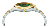 Versace Hellenium Green Dial Two Tone Steel Strap Watch for Men - VEVK00620