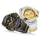 Versace Icon Active Chronograph Gold Dial White Silicone Strap Watch for Men - VEZ700121