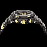 Versace Icon Active Chronograph Black Dial Black Steel Strap Watch for Men - VEZ700421