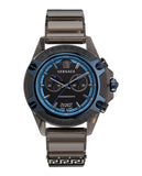 Versace Icon Active Chronograph Quartz Black Dial Black Steel Strap Watch For Men - VEZ701022