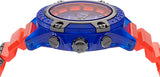 Versace Icon Active Chronograph Quartz Blue Dial Orange Rubber Strap Watch For Men - VEZ700922