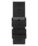 Guess Phoenix Multifunction Silver Dial Black Silicone Strap Watch For Men - GW0048G1