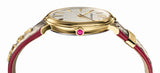 Versace V Circle Quartz White Dial Brown Leather Strap Watch For Women - VBP08017