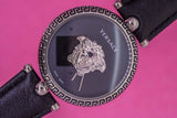 Versace Palazzo Empire Black Dial Black Leather Strap Watch for Women - VCO060017