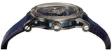 Versace Palazzo Empire Blue Dial Blue Leather Strap Watch for Men - VERD00118