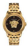 Versace Palazzo Empire Black Dial Gold Steel Strap Watch for Men - VERD00818