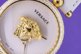 Versace Palazzo Empire White Dial White Leather Strap Watch for Women - VCO040017