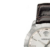 Versace Univers White Dial Brown Leather Strap Watch for Men - VEBK00118