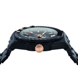 Versace Chain Reaction Quartz Black Dial Black Steel Strap Watch for Men - VEDY00719