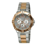 Guess Vista Analog Diamonds Silver Dial Two Tone Steel Strap Watch for Women - W0024L1