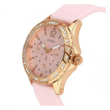 Guess Sparkling Diamonds Pink Dial Pink Rubber Strap Watch for Women - W0032L9