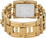 Guess MOD Heavy Metal Diamonds Gold Dial Gold Steel Strap Watch for Women - W0072L1