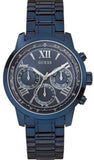 Guess Chronograph Multifunction Blue Dial Blue Steel Strap Watch For Women - W0330L6